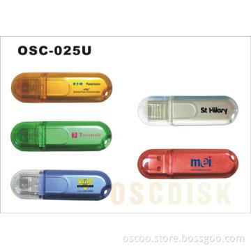 Clear style USB flash drive with Translucent Cover